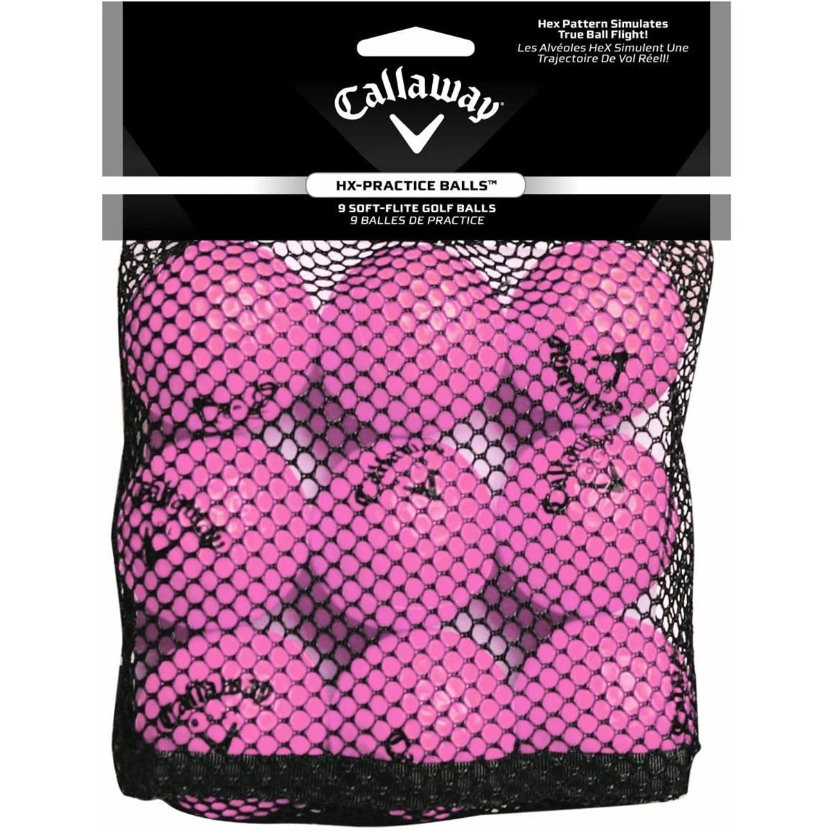 Callaway Practice Balls Pink 9 Pack Callaway Practice Balls Pink 9 Packv