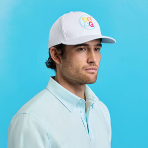 G/Fore Circle GS Chainstitch Contrast Men’s Hat – Snow/Multi