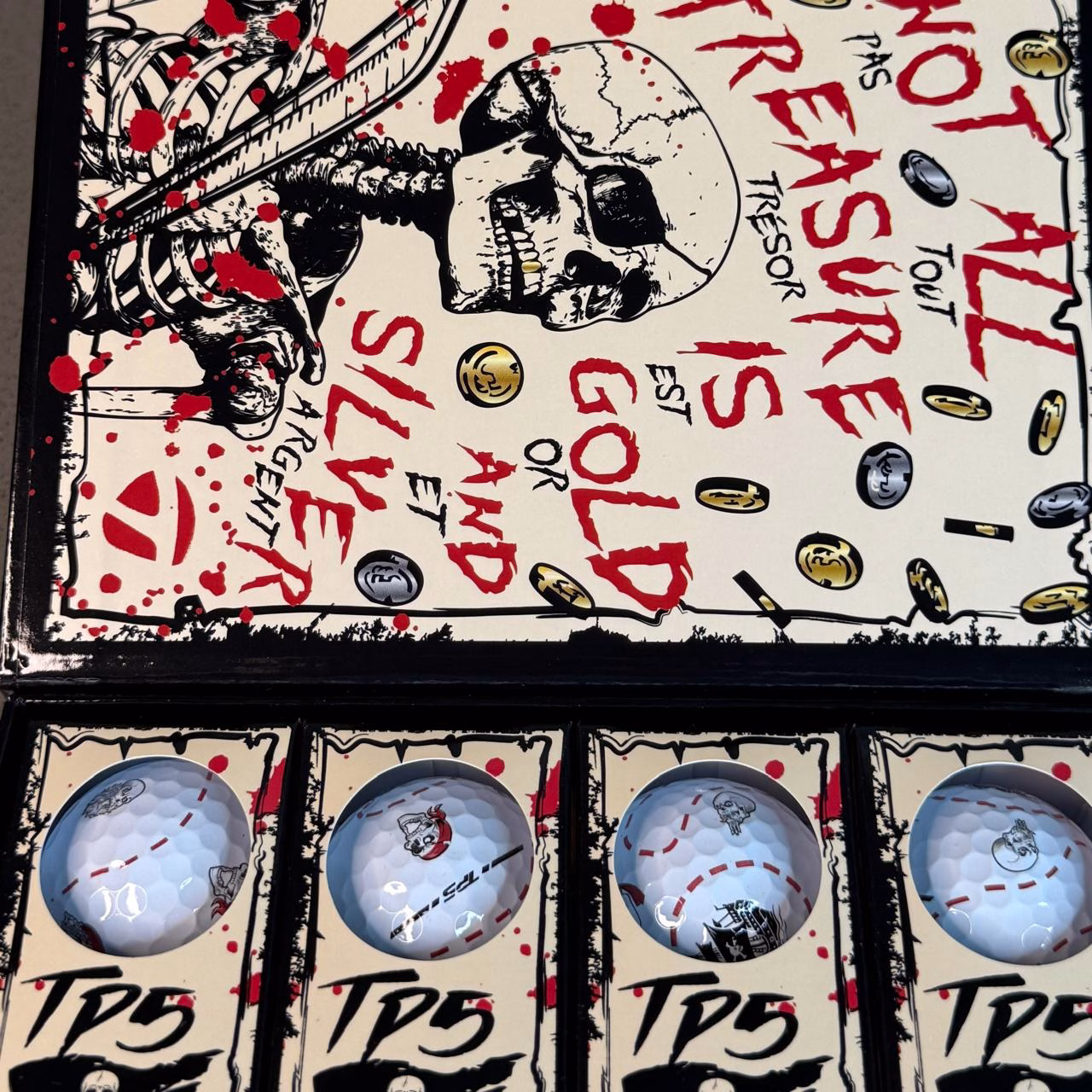 TaylorMade TP5 Pix “Treasure Map / Pirate” – Limited Edition Golf Balls (12) TaylorMade TP5 Pix “Treasure Map / Pirate” – Limited Edition Golf Balls (12)
