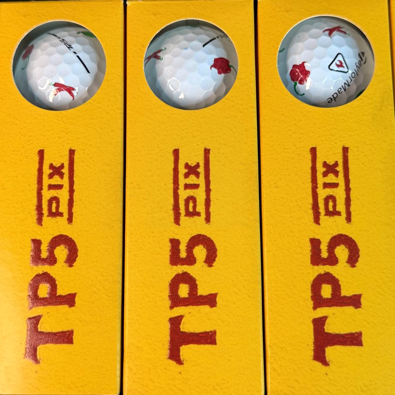 TaylorMade TP5x Pix “Chili / Hot Sauce” – Limited Edition Golf Balls (12) TaylorMade TP5x Pix “Chili / Hot Sauce” – Limited Edition Golf Balls (12)