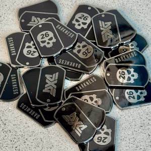 PXG “Darkness” Skull Ball Marker – Black (Dog Tag Style)