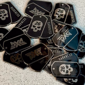 PXG “Darkness” Skull Ball Marker – Black (Dog Tag Style)