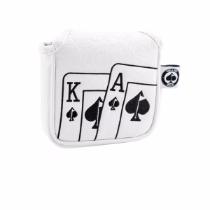 Pins & Aces White Out Ace of Spades - Mallet Putter Cover