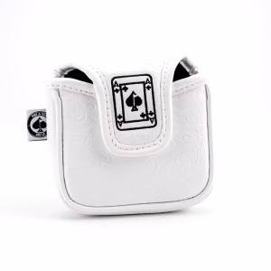 Pins & Aces White Out Ace of Spades - Mallet Putter Cover