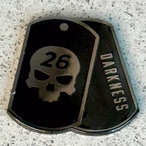 PXG “Darkness” Skull Ball Marker – Black (Dog Tag Style)