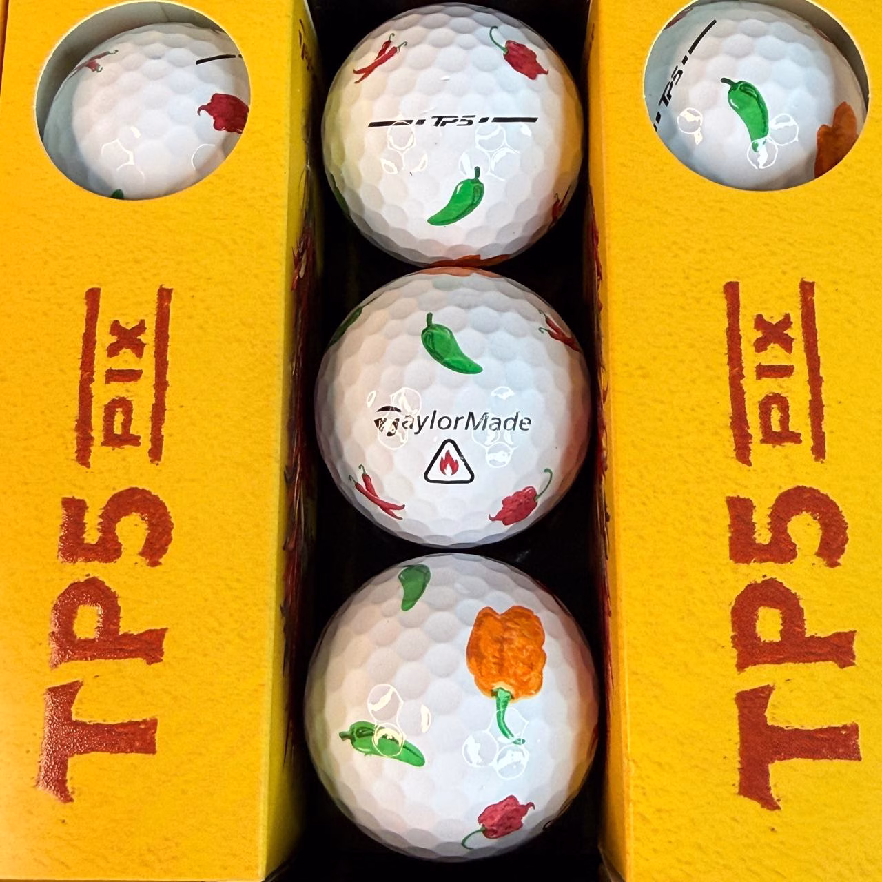 TaylorMade TP5x Pix “Chili / Hot Sauce” – Limited Edition Golf Balls (12) TaylorMade TP5x Pix “Chili / Hot Sauce” – Limited Edition Golf Balls (12)