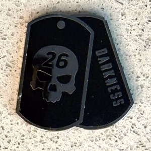 PXG “Darkness” Skull Ball Marker – Black (Dog Tag Style)