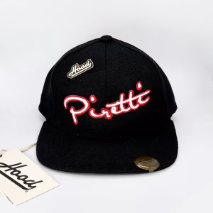 Piretti Cotton Twill Cap - Black Red