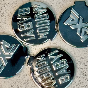 PXG “Kaboom Baby!” Ball Marker – Chrome / Black