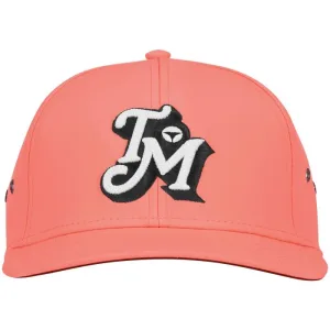 TaylorMade Newport Retro Metal Eyelet Golf Hat Coral