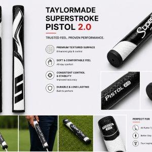 TaylorMade SuperStroke Pistol 2.0 Putter Grip – Black & White
