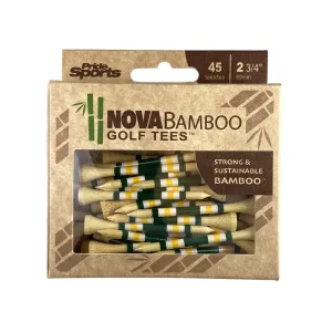 Nova Bamboo Tees - 2 3/4" - 45ct -White/Yellow/Green Stripe