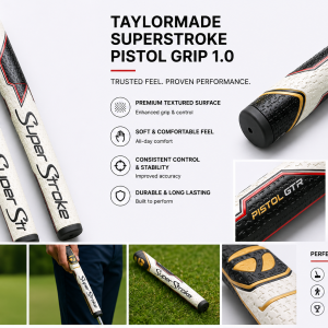 TaylorMade SuperStroke Pistol Grip 1.0 - White / Gold