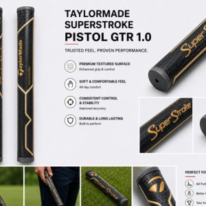 TaylorMade SuperStroke Pistol GTR 1.0 Putter Grip – Black & Gold