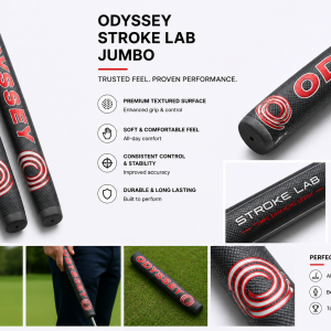 Odyssey Stroke Lab Jumbo Putter Grip – Black & Red