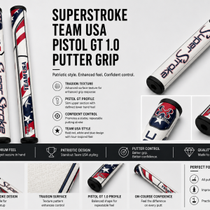SuperStroke Team USA Pistol GT 1.0 Putter Grip – Red, White & Blue