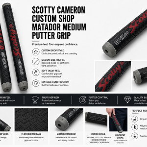 Scotty Cameron Custom Shop Matador Medium Putter Grip – Black & Red